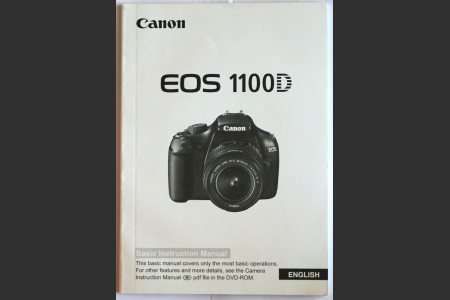 Canon EOS 1100D Basic Instruction Manual in English Original