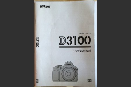 Nikon D3100 User's Manual Original in English